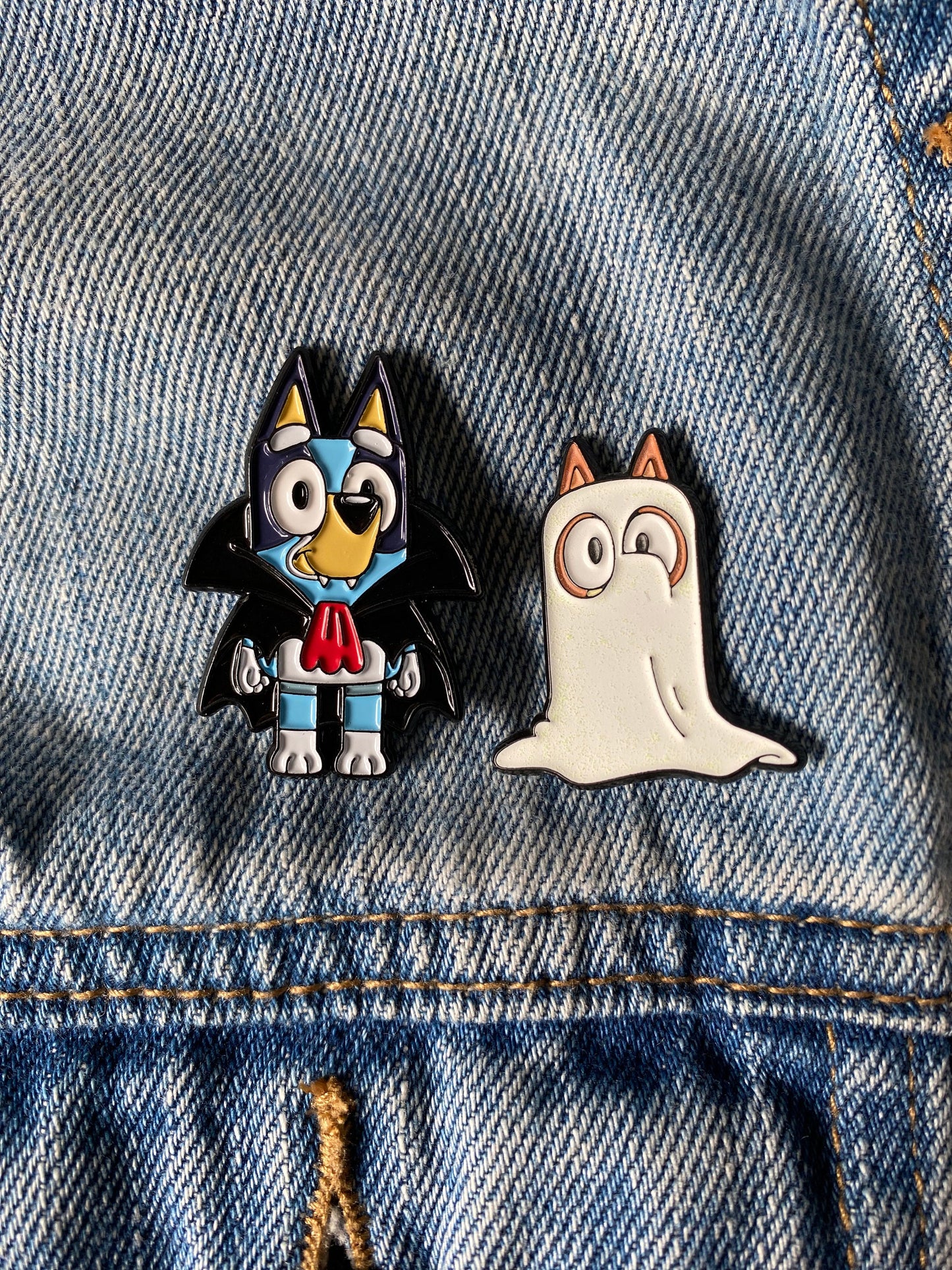 Blue Dog Halloween Inspired Pins