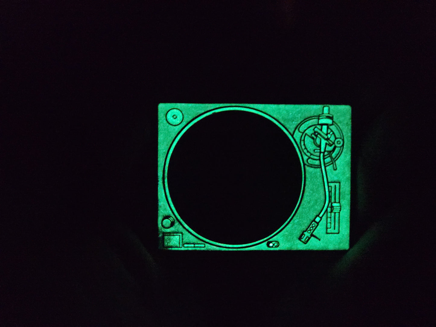 ***NEW! NIN Spinning Turntable Pretty Hate Machine V2 Glow in the Dark inspired enamel pin