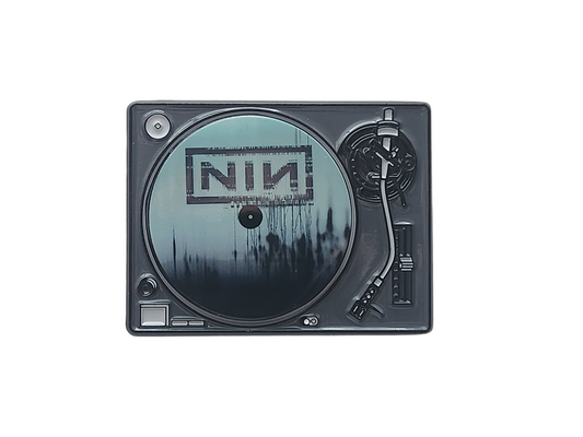 ***NEW! NIN Spinning Turntable With Teeth inspired enamel pin