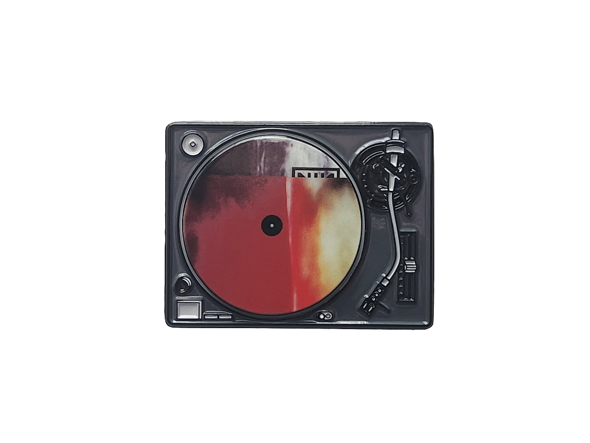 ***NEW! NIN Spinning Turntable the Fragile inspired enamel pin