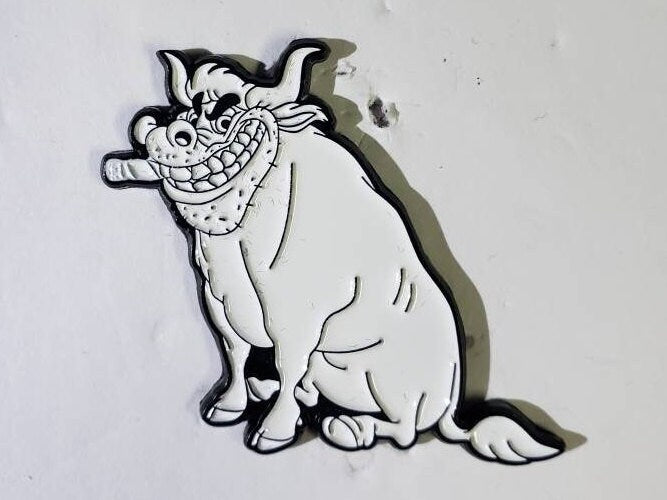 Primus Stud Bull from Tommy the Cat inspired enamel pin