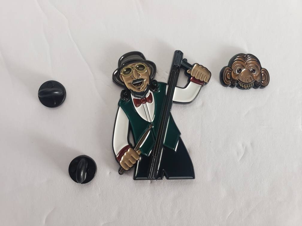 Primus Les Claypool Whamola Monkey Mask inspired enamel pin and magnet set