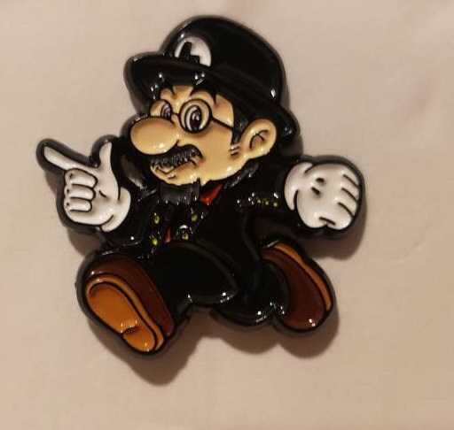 Primus Les Claypool Super Mario Mash up enamel pin