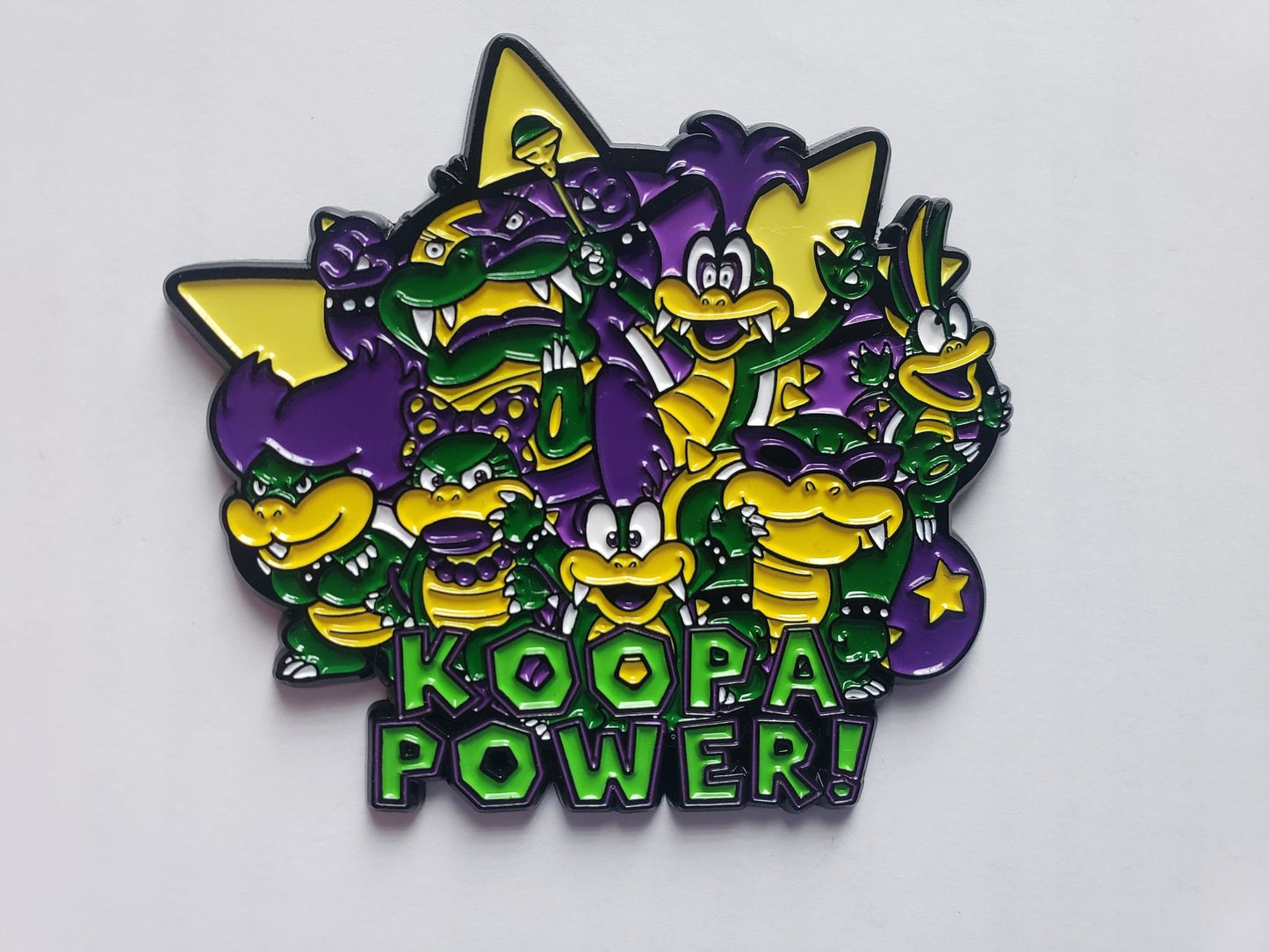 Koopa Power! Koopalings inspired enamel pin