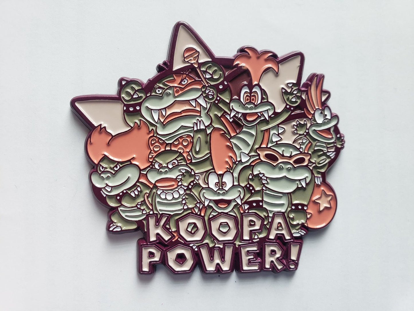 Koopa Power! Koopalings inspired enamel pin