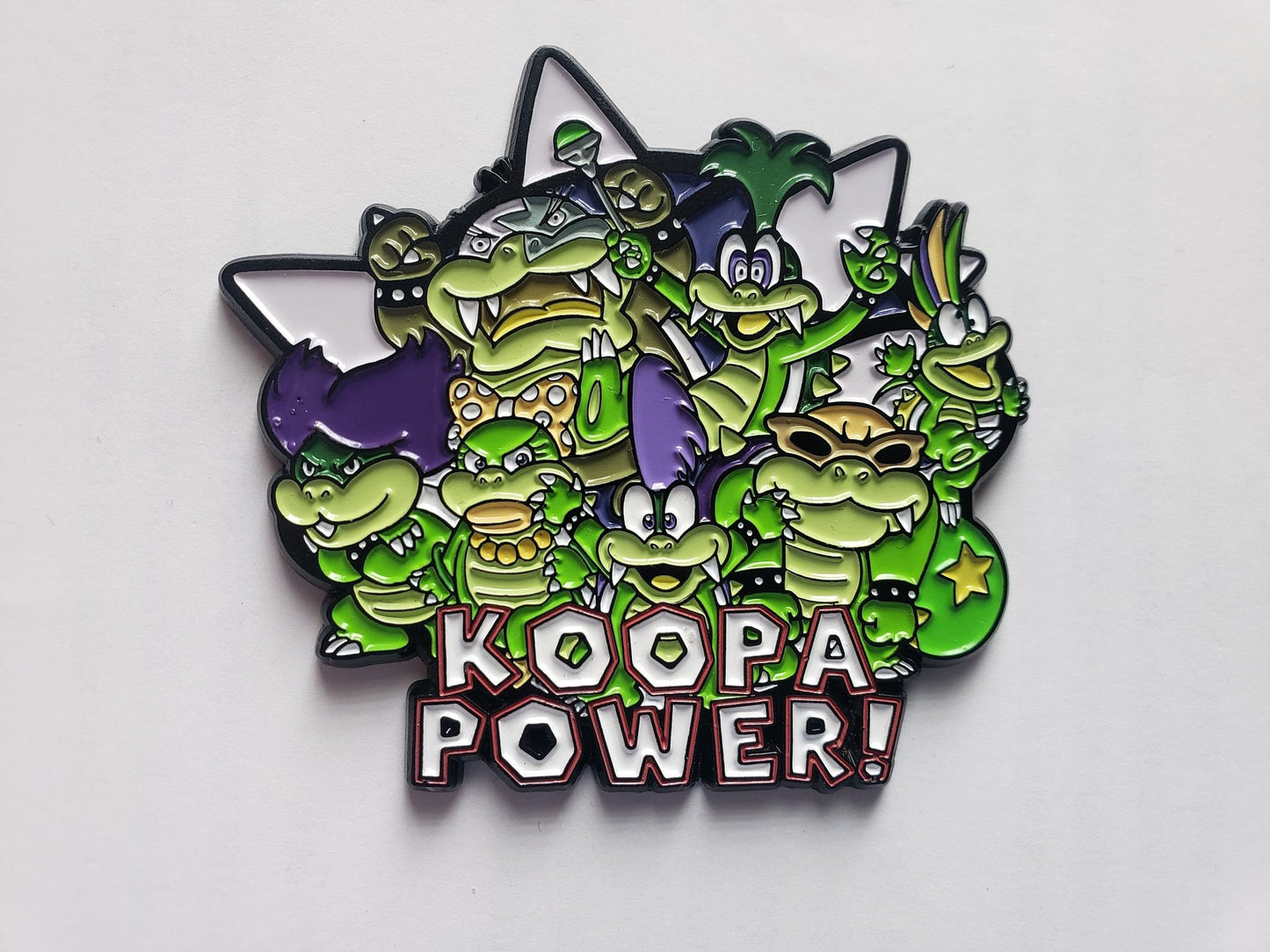 Koopa Power! Koopalings inspired enamel pin