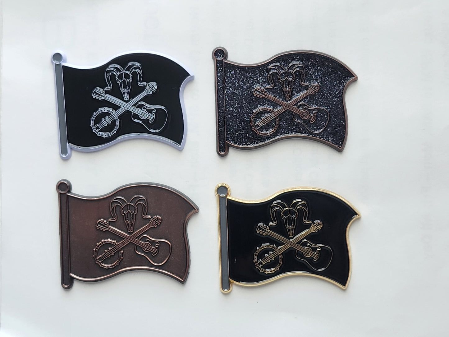 Billy Strings Jolly Roger GOAT Flag Pin BMFS