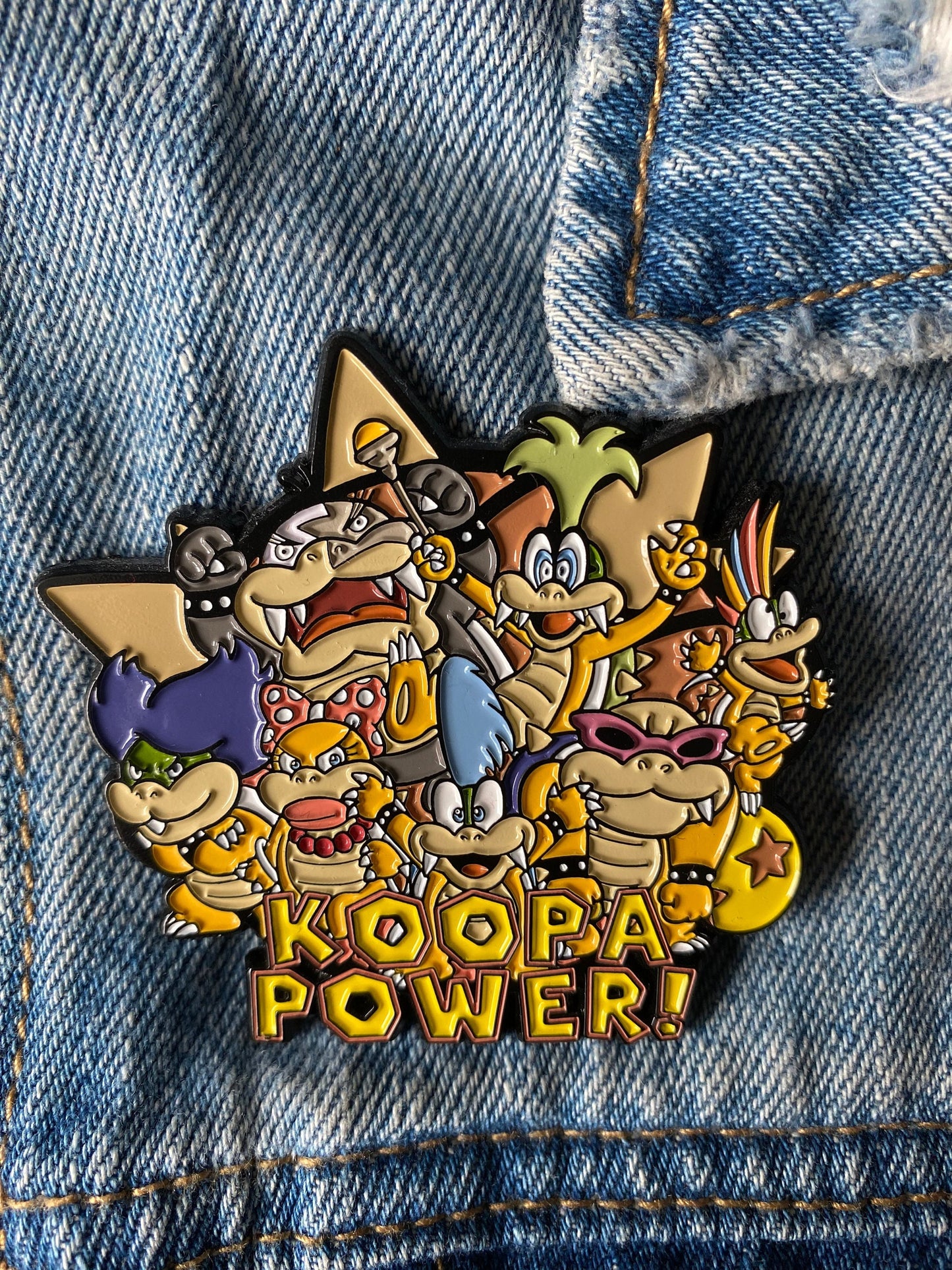 Koopa Power! Koopalings inspired enamel pin