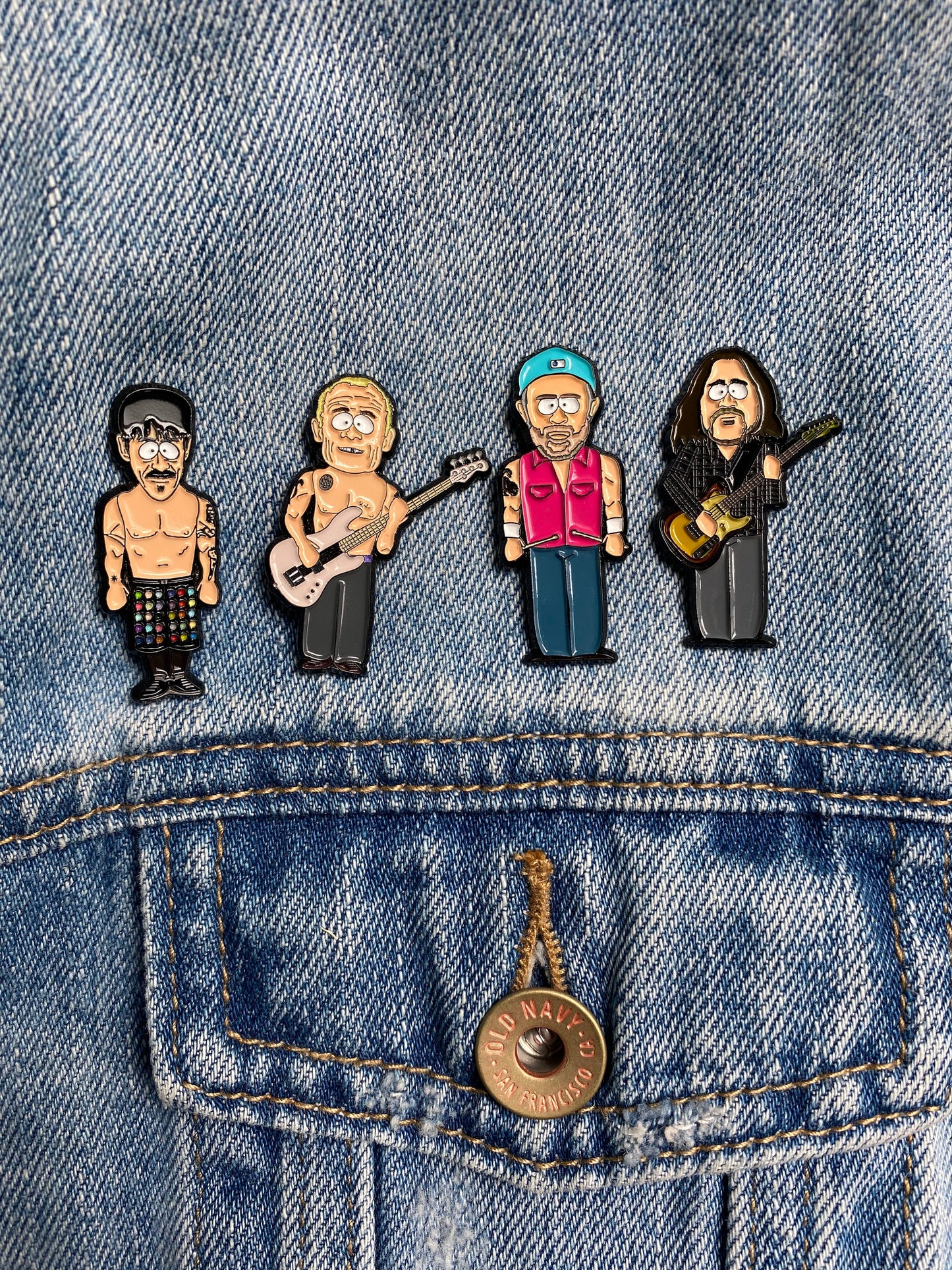 Red Hot Chili Peppers Character Inspired Pins V2