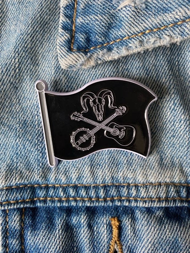 Billy Strings Jolly Roger GOAT Flag Pin BMFS