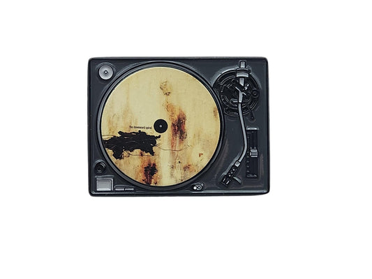 Nine Inch Nails NIN Spinning Turntable the Downward Spiral inspired enamel pin